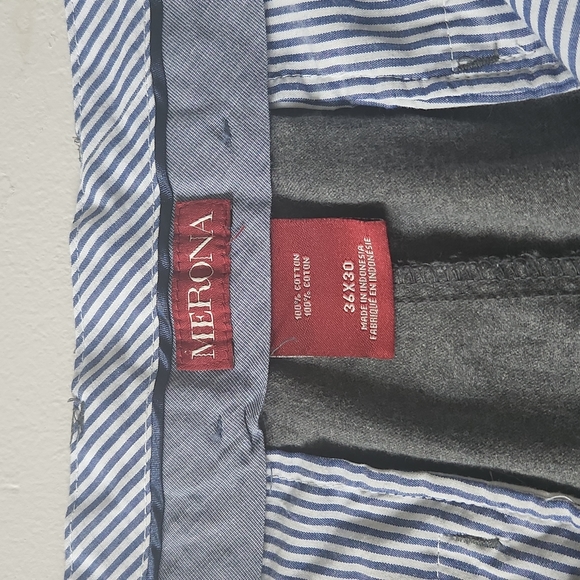 Merona Charcoal Gray Dress Pants/Slacks Men's 36x30 - Picture 2 of 5